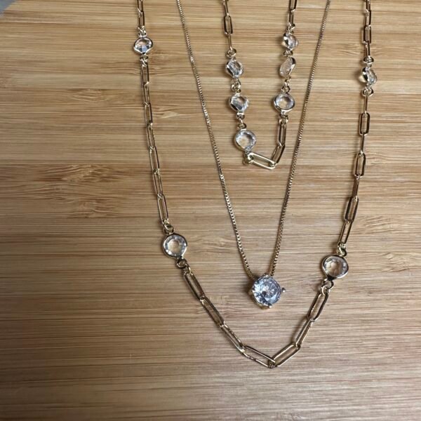 COLAR TRIO CRISTAL