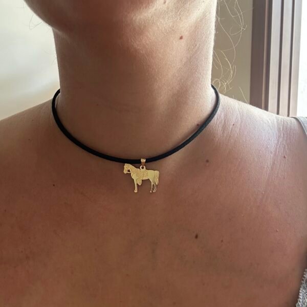 CHOKER COURO MULANDEIRA